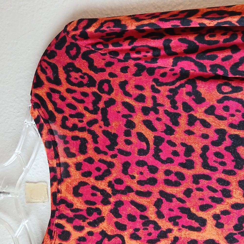 BCBG Maxazria Leopard Print Long Sleeve Top - Picture 10 of 11